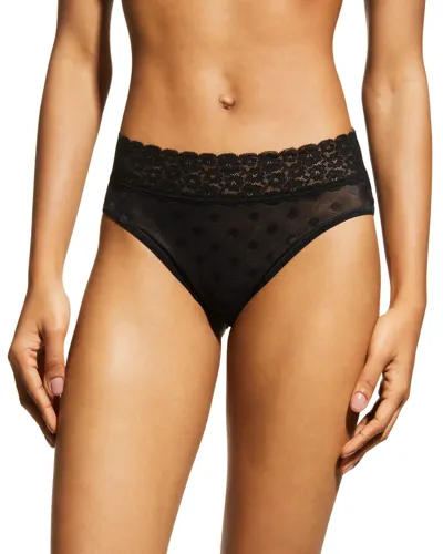 Skarlett Blue Women's Dare Lace Lingerie Hipster Underwear 374202 In Black