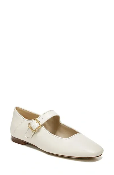 Sam Edelman Women's Michaela Square Toe Buckled Mary Jane Flats In Modern Ivory