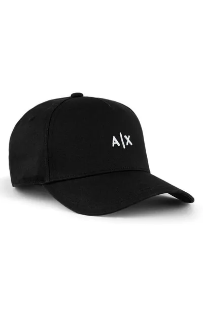 Armani Exchange Small Embroidered Logo Baseball Cap In Black