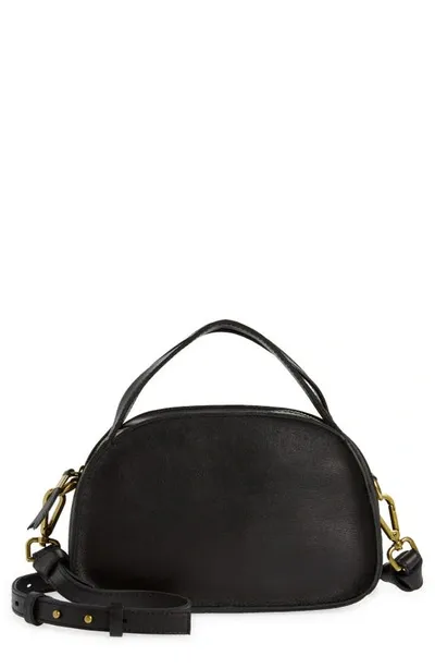 Madewell The Sydney Zip Top Crossbody Bag In True Black