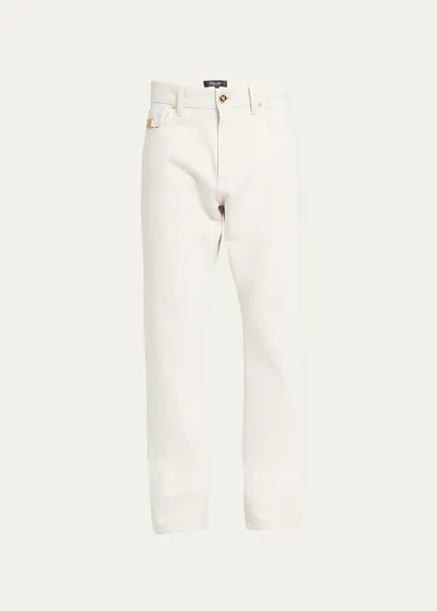 Versace Medusa Skinny Jeans In White