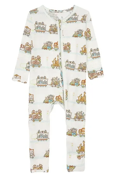 Bellabu Bear Babies'  Kids' Zoo Train Convertible Footie Pajamas