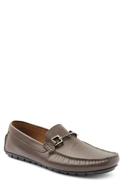 Bruno Magli Men's Xander Horse-bit Strap Leather Drivers In Brown