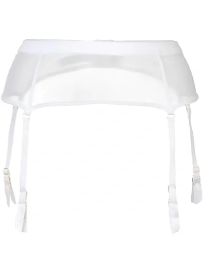 Maison Close Pure Tentation Garter Belt In White