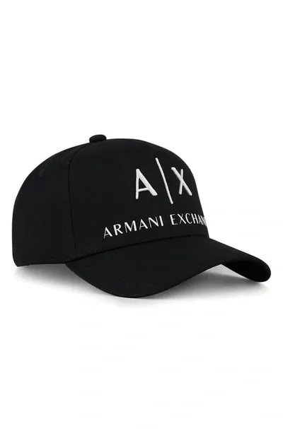 Armani Exchange Classic Embroidered Logo Baseball Cap In Two-tone