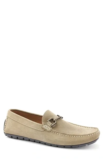 Bruno Magli Men's Xander Horse-bit Strap Leather Drivers In Taupe