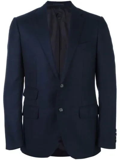 Caruso Flap Pocket Blazer In Blue