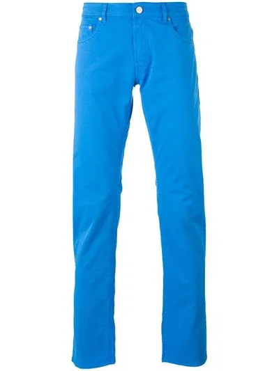 Pt01 Tapered-hose Mit Schmaler Passform In Blue