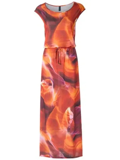 Lygia & Nanny Printed Maxi Dress In Red