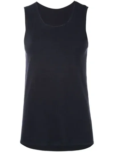 Le Tricot Perugia Classic Tank Top In Blue