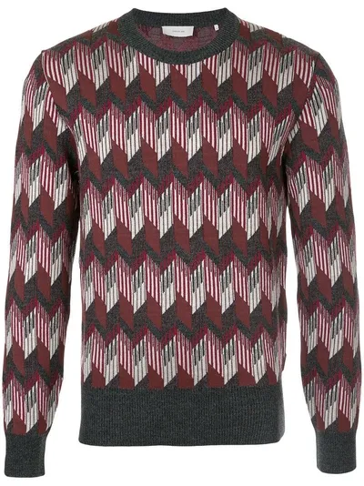 Cerruti 1881 Geometric Print Jumper In Red