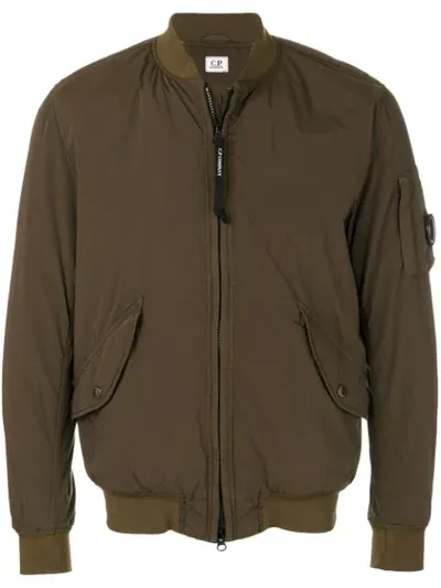 C.p. Company Zip Up Jacket In Green