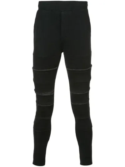 Private Stock Raw Edge Panelled Track Pants In Black