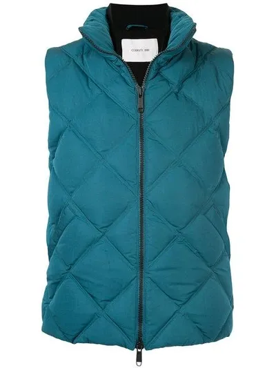 Cerruti 1881 Quilted Gilet In Blue