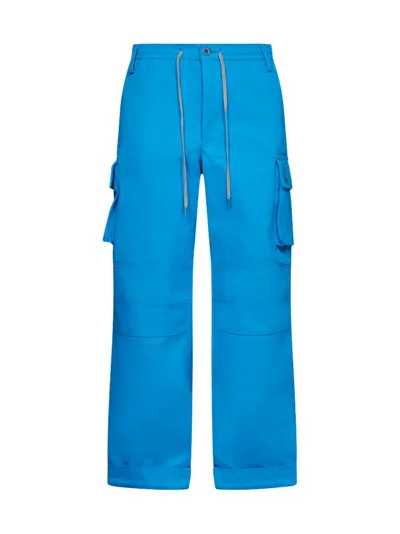 Jacquemus Giardino Cotton Cargo Pants In Blue