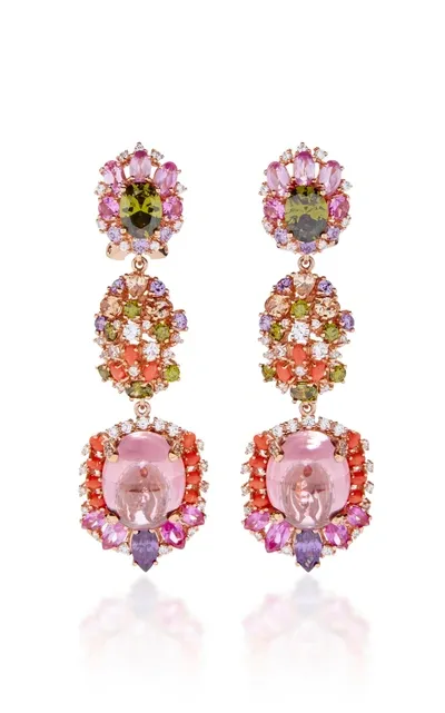 Anabela Chan Sugar Rush Drop Earrings In Pink