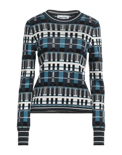 Partow Kai Silk And Wool-blend Jacquard Sweater In Blue