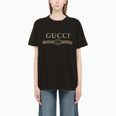 Gucci Black T-shirt With Logo