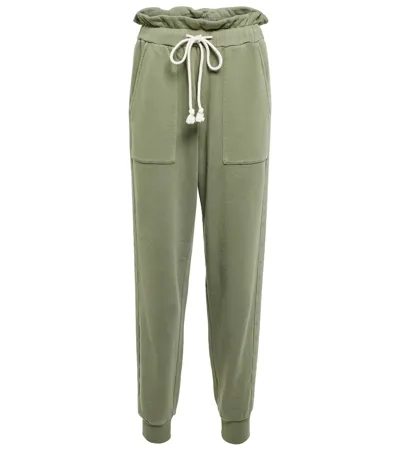 The Upside Coterie Finn Cotton Jersey Sweatpants In Green