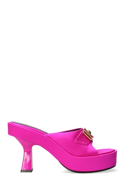 Versace Medusa Biggie 110mm Slip-on Sandals In Fuchsia