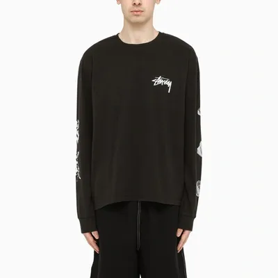 Stussy Black Printed Long-sleeved T-shirt