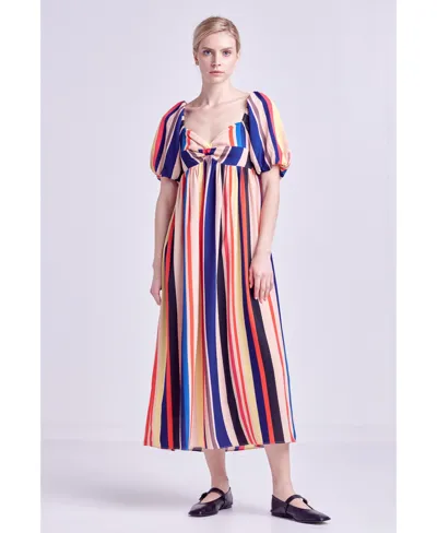 English Factory Multicolor Stripe Maxi Dress