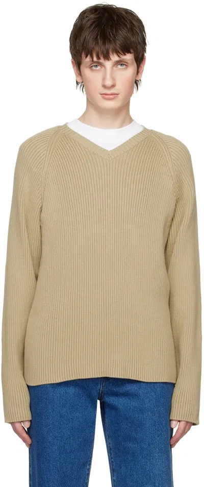 The Row Cappuccino Cashmere Oversize Sweater  Beige  Uomo M