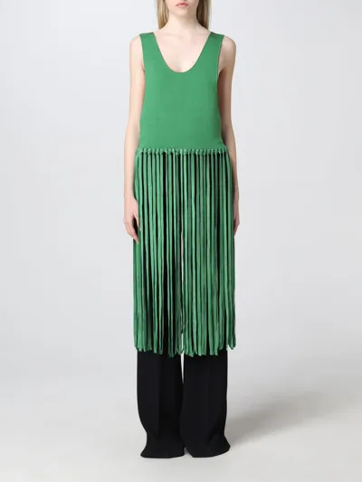 Philosophy Di Lorenzo Serafini Fringed Sleeveless Top In Green