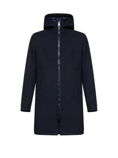 Herno Half Coat In Black