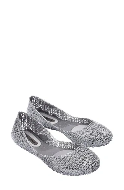 Melissa Women's Campana Open Weave Flats In Silver