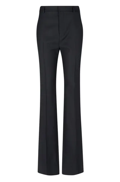 Saint Laurent High Waist Tailored Trousers In Black