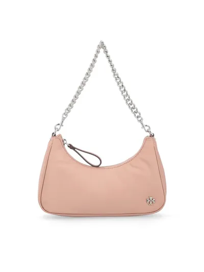 Tory Burch Small Mercer Nylon Shoulder Bag In Pink