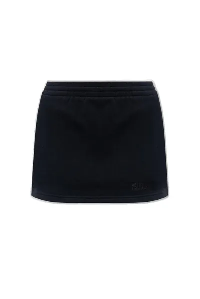 Vetements Elasticated-waist Jersey Miniskirt In Black