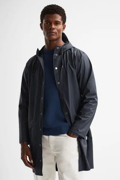 Rains Mens Blue Outerwear Jacket