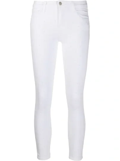 J Brand Alana Cropped High-rise Skinny Jeans In Braided Blanc