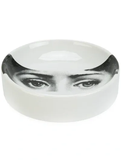 Fornasetti Printed Ashtray In White