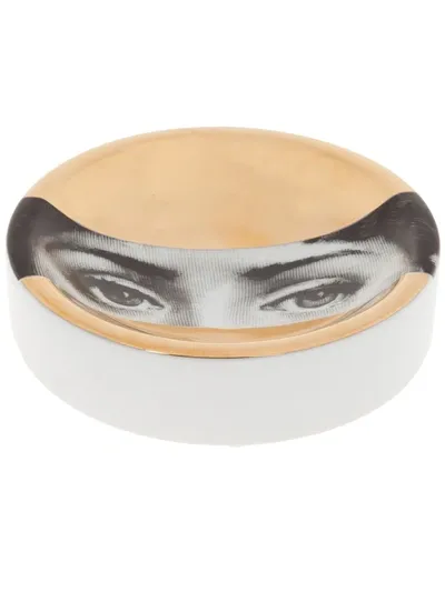 Fornasetti Printed Dish In Yellow