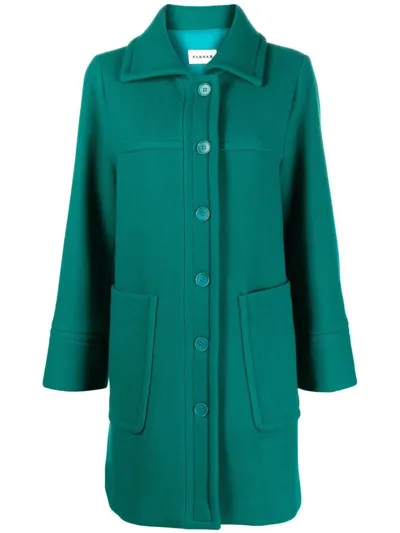 P.a.r.o.s.h Parosh Single-breasted Coat In Green