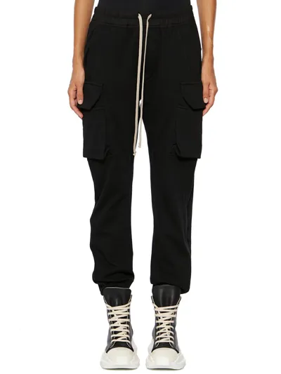 Rick Owens Drkshdw Black Mastodon Cotton Track Pants