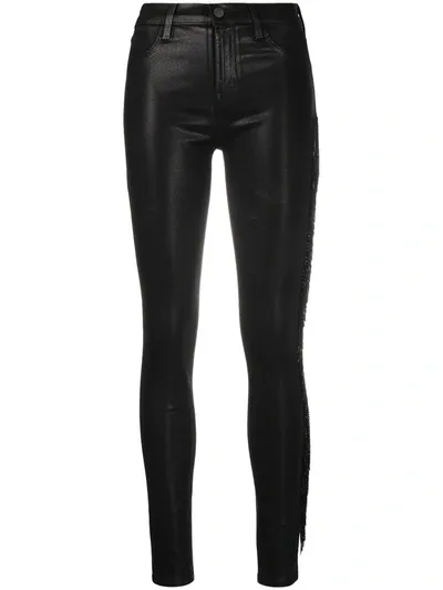 J Brand X Halpern Maria High-rise Skinny Trousers In Black