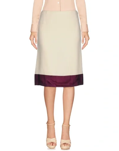 Lanvin Midi Skirts In White