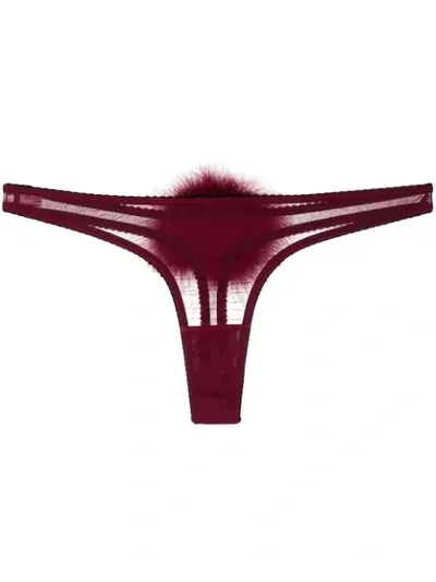 Gilda & Pearl Diana Silk Thong In Red