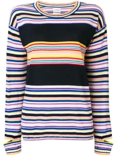 Barrie Multicolor Striped Fine Knit Sweater In Multicolour