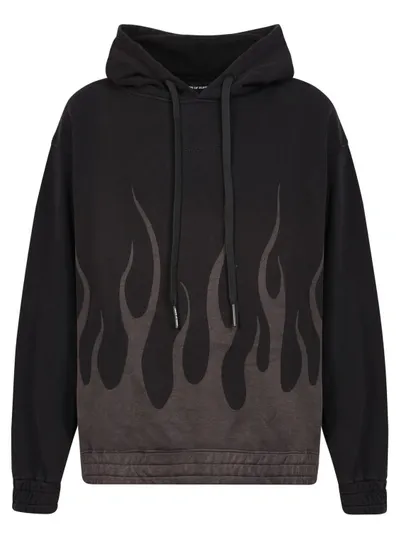 Vision Of Super Corrosive Flames Hoodie. Made Of Soft Cotton With A Bold And Innovat In Black