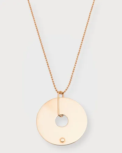 Ginette Ny 18k Rose Gold Donut On Chain Necklace