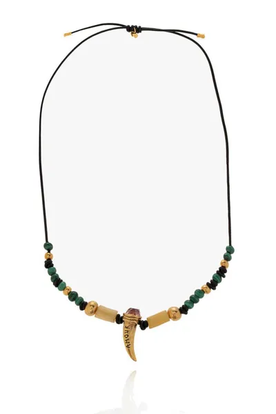 Zadig & Voltaire Amour Brass Beaded Necklace In Multi