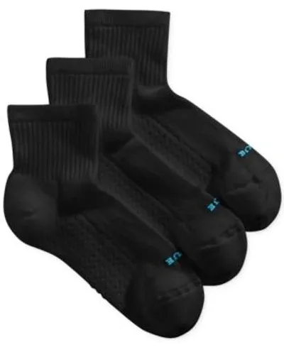 Hue Women's Air Cushion Mini Crew 3 Pack Socks In Black