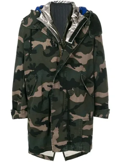 Valentino Camouflage Parka In Black