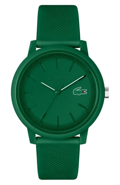 Lacoste Men's L.12.12 Green Silicone Strap Watch 42mm