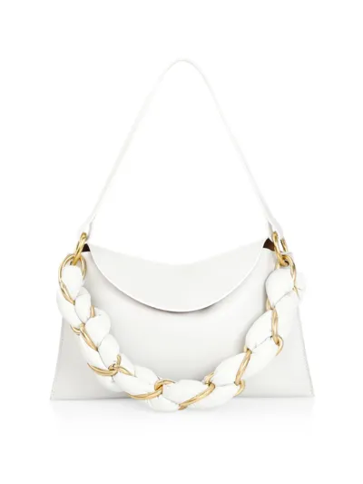 Proenza Schouler Braided Chain Leather Shoulder Bag In White